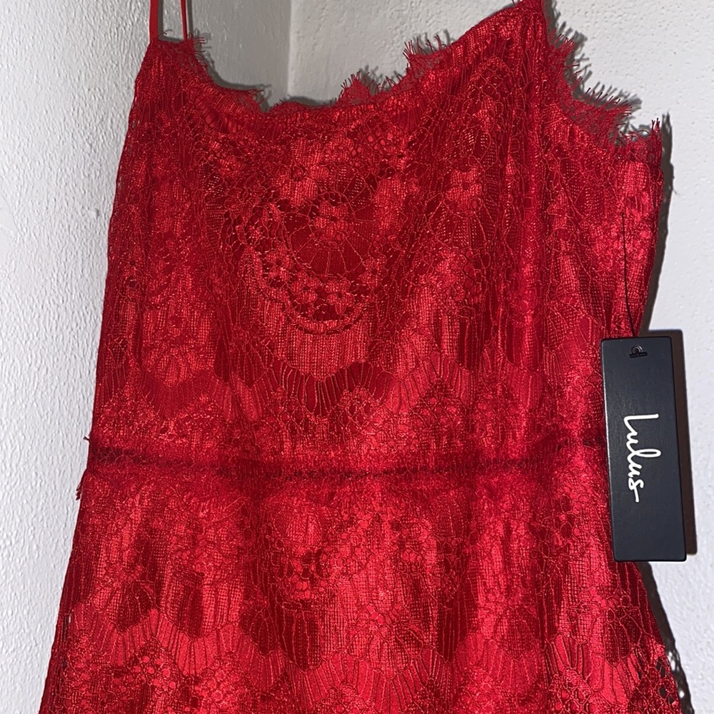 Red lace LULU dress